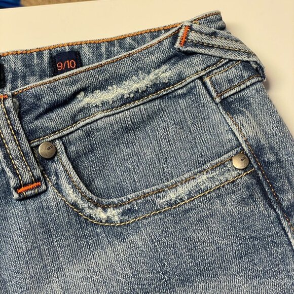 Vigoss Premium BOOT CUT Jeans Size 9 10 Medium Wash Denim Blue EMBROIDERED - Picture 7 of 15